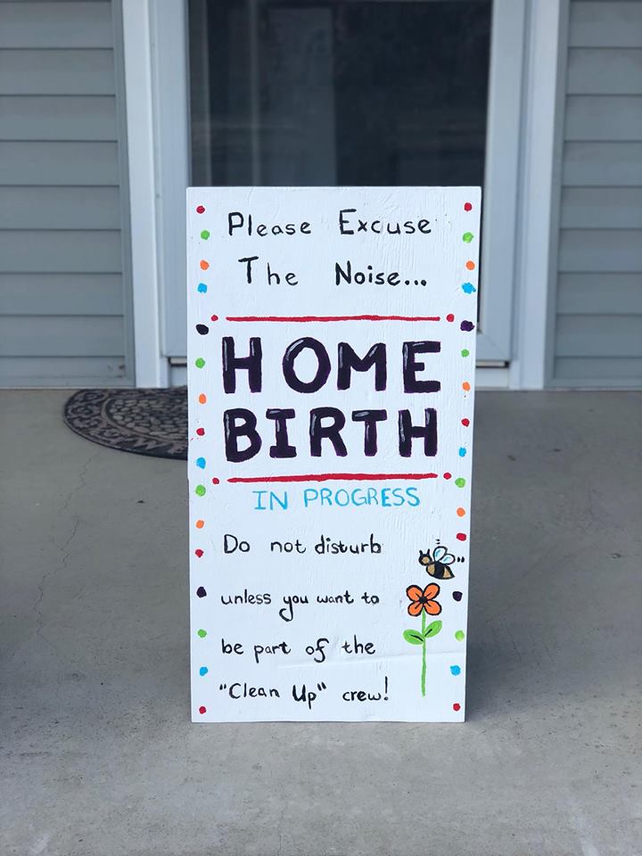 home birth sign