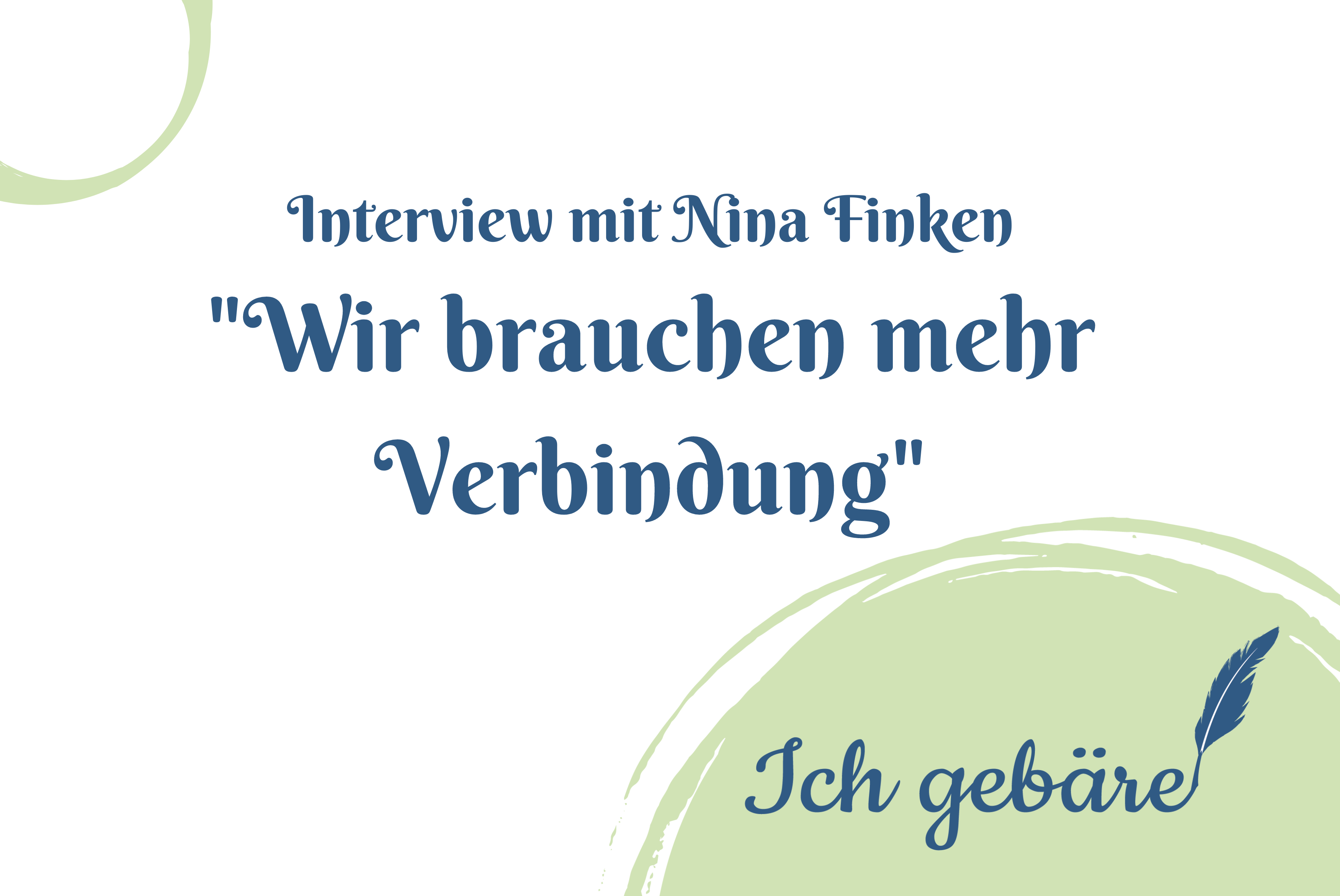Titelbild: Wir brauchen mehr Verbindung: Interview mit Nina Finken