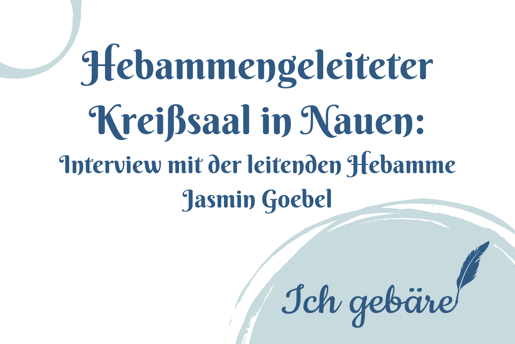 Titelbild: Hebammengeleiteter Kreißsaal in Nauen Interview mit der leitenden Hebamme Jasmin Goebel